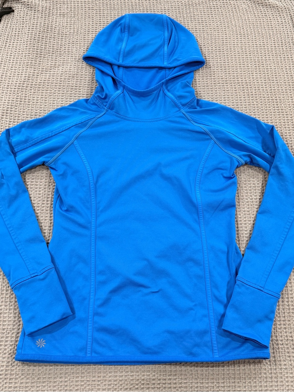 Athleta Bright Blue Hooded Performance Pullover